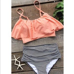 Cupshe Falbala High Waisted Bikini Set